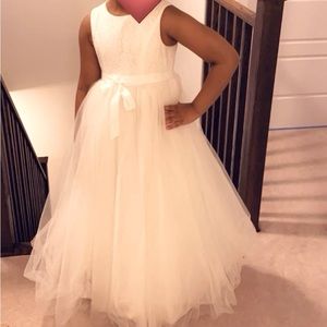 White formal kids dress